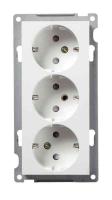 Wall socket inserts 3-way Plus Option