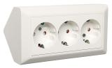 Corner box, 3-way socket, Elko