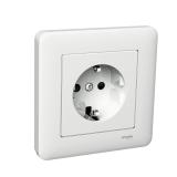 Wall socket 1-way Exxact Wall socket 1-way grounded complete (not combinable)