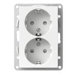 Wall socket insert 2-way low