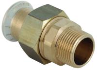 Union coupling 1-sleeve/ext. threaded, copper, Mapress