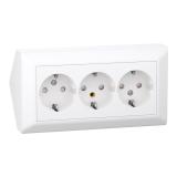 Corner box, 3-way socket, Elko