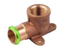 Valve bracket brass with internal thread A-press, copper, a-collection