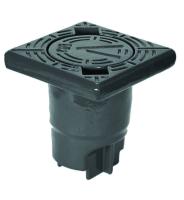 Floating surface box for valves, square with round cover V