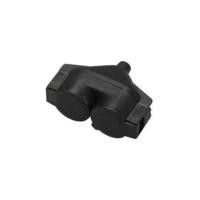 Branch socket 2-way Black IP44