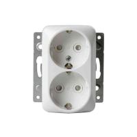 Wall socket inserts grounded 2-way