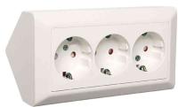 Corner box, 3-way socket, Elko