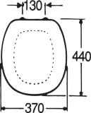 WC seat with lid for Gbg 325X, Gustavsberg