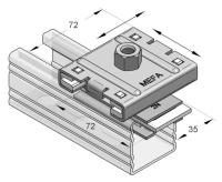 Glide element EF Single slide 3D, MEFA