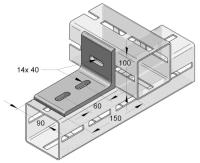 Mounting Bracket EF Centum Angle 3-hole XL100, MEFA