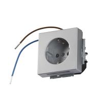 Wall socket 1-way flush-mounted with LED light Impressivo, ABB