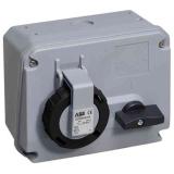 Blocked wall socket, IP 67, 16-63 A, ABB