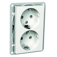 Wall socket insert 2-way low