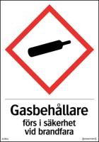 Kemisk märkningskyltar "gasbehållare"