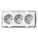 Wall socket insert/complete, 3-way, EXXACT