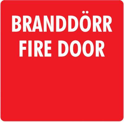 DEKAL BRANDDÖRR/FIRE DOOR ID-FD