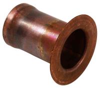 Copper flange collar, upturned, for hard soldering