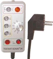 Wall socket tester Testavit Schuki 2K with ground fault breaker test and connection cord