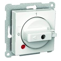 Washing machine switch 3-pole 0-1 incl. red signal light 230V, combinable