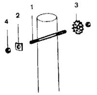 EBR 0032 Mounting component stud bolt